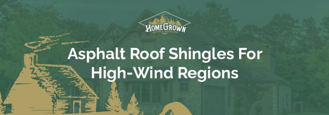 Asphalt roof shingles for high-wind regions